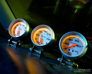Three gauges row black yellow - extreme free wallpaper