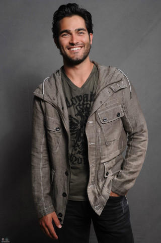 Man jacket smiling camera gray - against free wallpaper for mobile