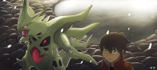 Boy girl giant monster red - a boy and a girl free wallpaper