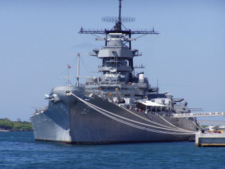 Battleship floating water dock small - matte painting free wallpaper