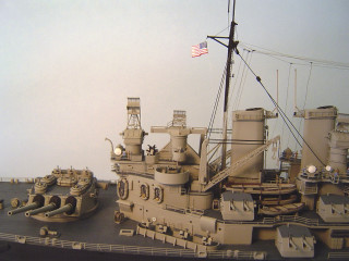 Battleship model with flags - 3 d model free wallpaper