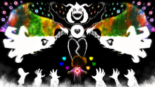 People reaching colorful creature heart - chaos free wallpaper