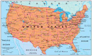 Us map major cities roads 2 - major free wallpaper for desktop