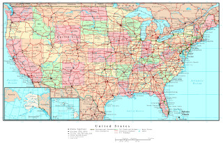 Map united states roads major - a map of the united states free wallpaper