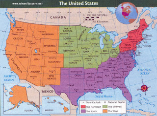 Map united states red green - a map of the united states free wallpaper