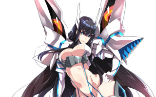Woman black white outfit sword 5 - mecha free wallpaper