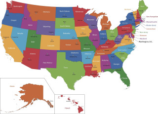 Map united states labeled red - a map of the united states free wallpaper