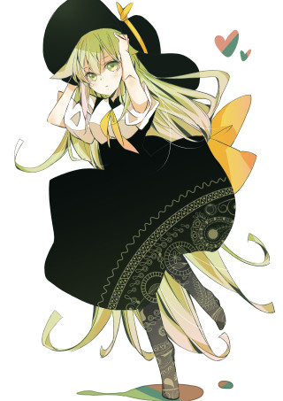 Woman black dress hat blonde - synthetism free wallpaper for mobile