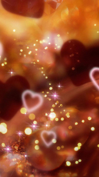 Heart shaped background small hearts - holography free wallpaper for mobile