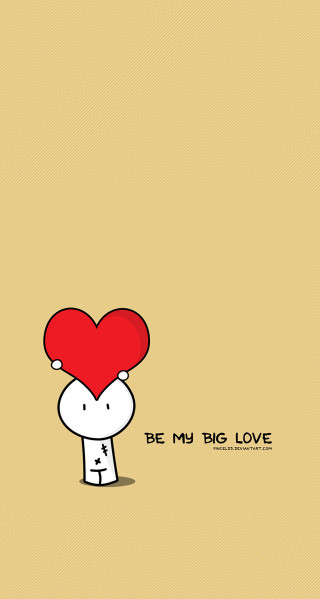 Cartoon character holding heart be 2 - corneille free wallpaper for mobile
