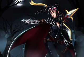 Woman gun sword dark forest - a dark forest free wallpaper for desktop
