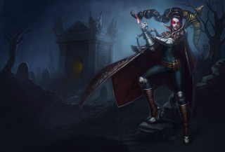 Woman costume sword dark forest - a costume holding free wallpaper