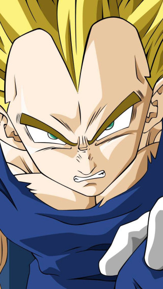 Vegeta super saiyan closeup manga - a blue shirt free wallpaper for mobile