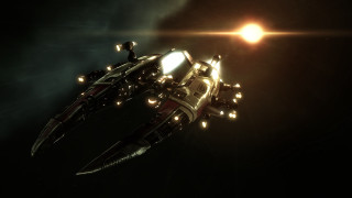 Spacecraft lights dark sky bright - a space ship free wallpaper