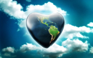 Heart shaped object world map 2 - the middle free wallpaper for desktop