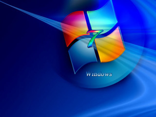 Blue background window logo blue - in the middle of the image free wallpaper