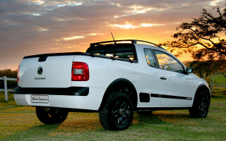 White truck parked field sunset - a white truck free wallpaper