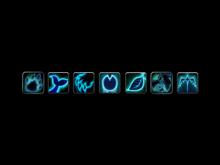 Game icons black background blue - a set free wallpaper