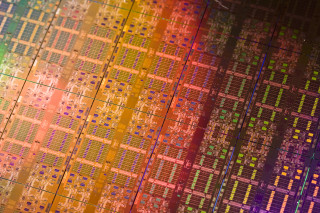 Circuit board holography raytraced cityscape - the same color free wallpaper for desktop