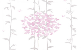 Pink flower leaves wallpaper white - modern european ink painting free wallpaper for desktop