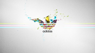 Adidas colorful logo multicolored stripe 2 - a splash of paint free wallpaper