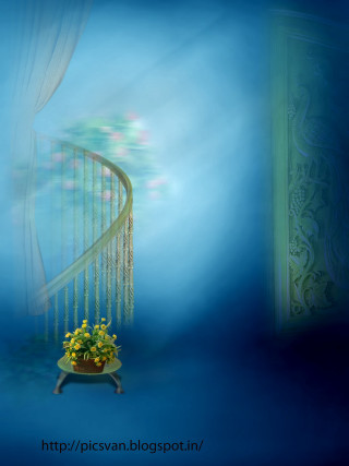 Spiral staircase blue room planter - a planter free wallpaper for mobile
