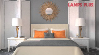 Bedroom bed nightstand mirror lamp - david imms free wallpaper