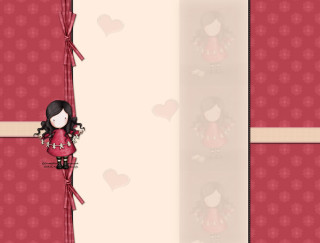 Girl red dress red wall - a white ribbon free wallpaper
