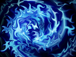 Blue swirl black background center - a blue swirl free wallpaper for desktop