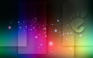 Colorful footprint rainbow background side - an abstract painting free wallpaper for desktop