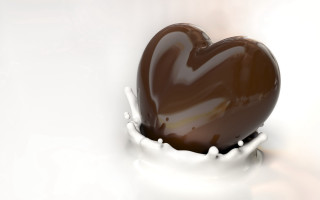 Chocolate heart milkshake white background - anthony devas free wallpaper for desktop