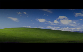 Green hill blue sky clouds - a green hill free wallpaper