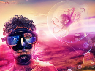 Man mask goggles octopus surreal - behance hd free wallpaper