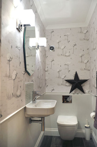 Bathroom star toilet sink wall - modern free wallpaper for mobile