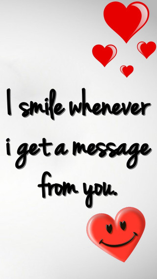 Heart smile message from you - a message free wallpaper for mobile