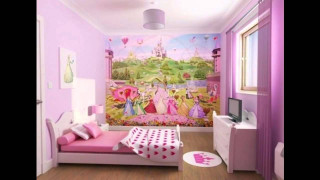 Pink bed princess mural pink - the bed free wallpaper