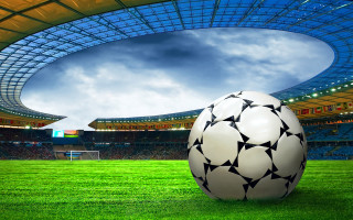 Soccer ball lush green field 8 - a stadium free wallpaper