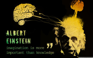 Albert einstein innovation quote poster - science fiction free wallpaper