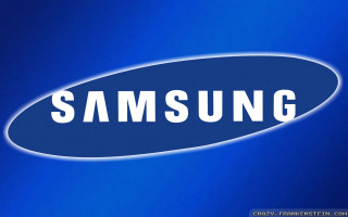 Samsung logo blue background white - against a blue background free wallpaper