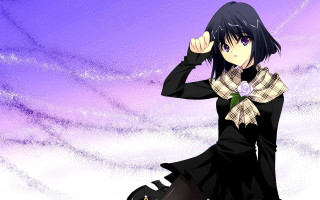 Woman black dress skateboard purple - a black dress holding free wallpaper