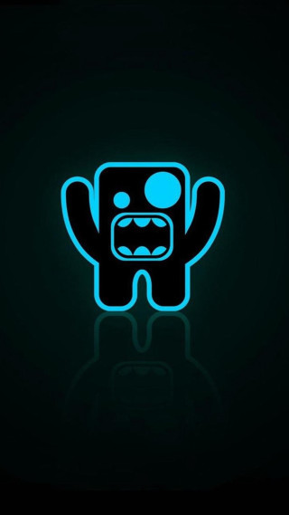 Neon blue black wallpaper cartoon - wallpaper free wallpaper