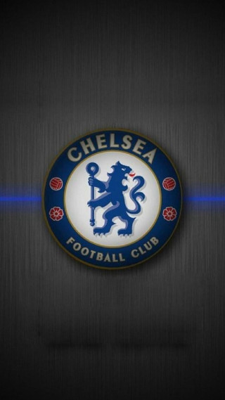Chelsea logo metal surface blue 2 - free city wallpaper for mobile