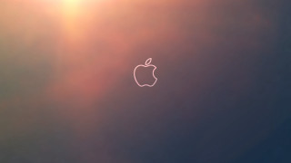 Apple logo blurry sun sky - a blurry background free wallpaper for desktop