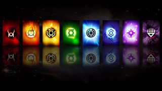 Colorful logos black background space - a series free wallpaper for desktop