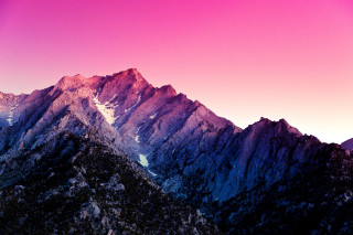 Mountain range pink sky background 4 - a pink sky in the foreground free wallpaper