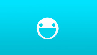 Blue background white face smiley - a white face free wallpaper