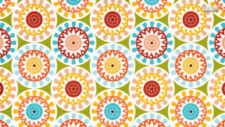 Colorful pattern circles flowers white 2 - triadic free wallpaper for desktop