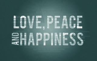 Love peace happiness green border 2 - a word cloud free wallpaper