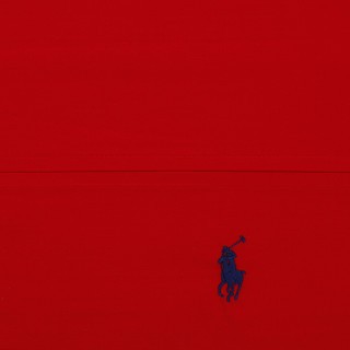 Red wall blue horse person - free minimalism wallpaper for tablet