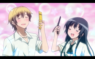 Couple holding cell phone in - a couple of people free wallpaper